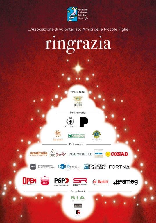 Locandina ringraziamenti Concerto sotto l'albero